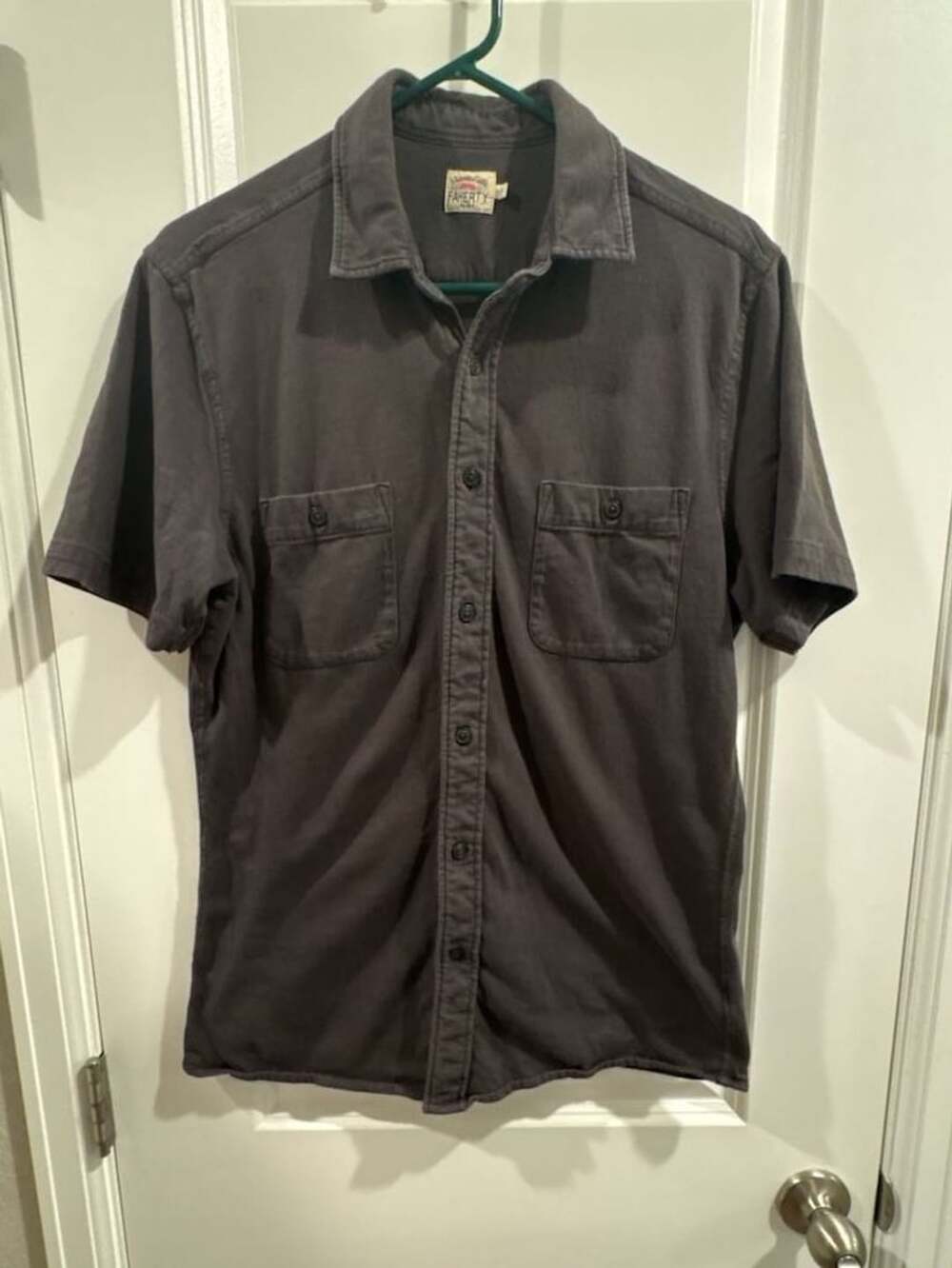 Faherty Brand Short-Sleeve Knit Seasons Shirt Washed Black Medium